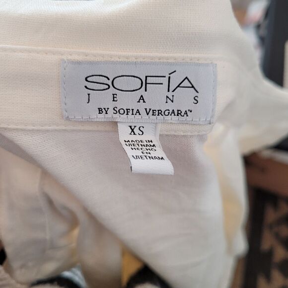 Women's XS Outfit Ribknit Bodycon Dress Linen Button Waist Tie Shirt Pink White - Picture 8 of 14